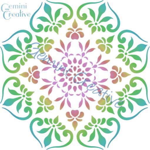 Australian made, large mandala stencil by Gemini Creative