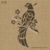 Parrot stencil. Laser cut, reusable stencil, perfect for decorating walls, fabric or painted furniture.