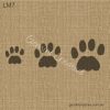 Cat paw print stencil. Laser cut, reusable stencils designed for furniture projects.