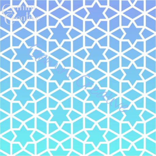 Moroccan stars stencil, made in Australia by Gemini Creative