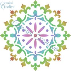 Decorative mandala stencil, made in Australia by Gemini Creative.